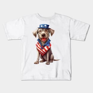 4th of July Labrador Retriever Kids T-Shirt